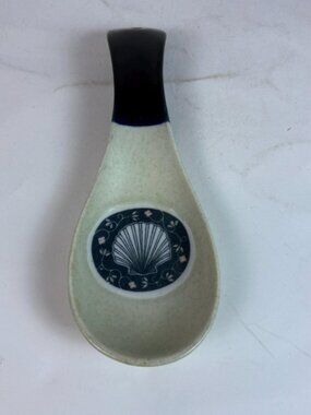 Vintage Otagiri Sea Shell Ocean Stoneware Spoon Rest – Coastal Nautical Kitchen